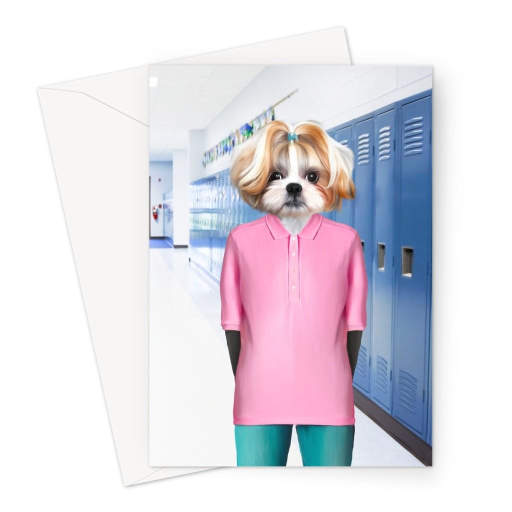 Pet Portraits | The Apprentice (Mean Girls Inspired): Custom Pet Greeting Card | Paw & Glory
