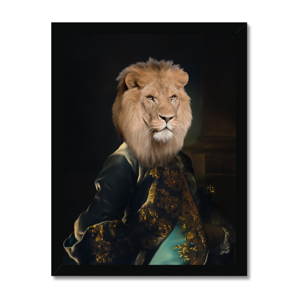 Pet Portraits | The Aristocrat: Animal Art Framed Portrait | Paw & Glory