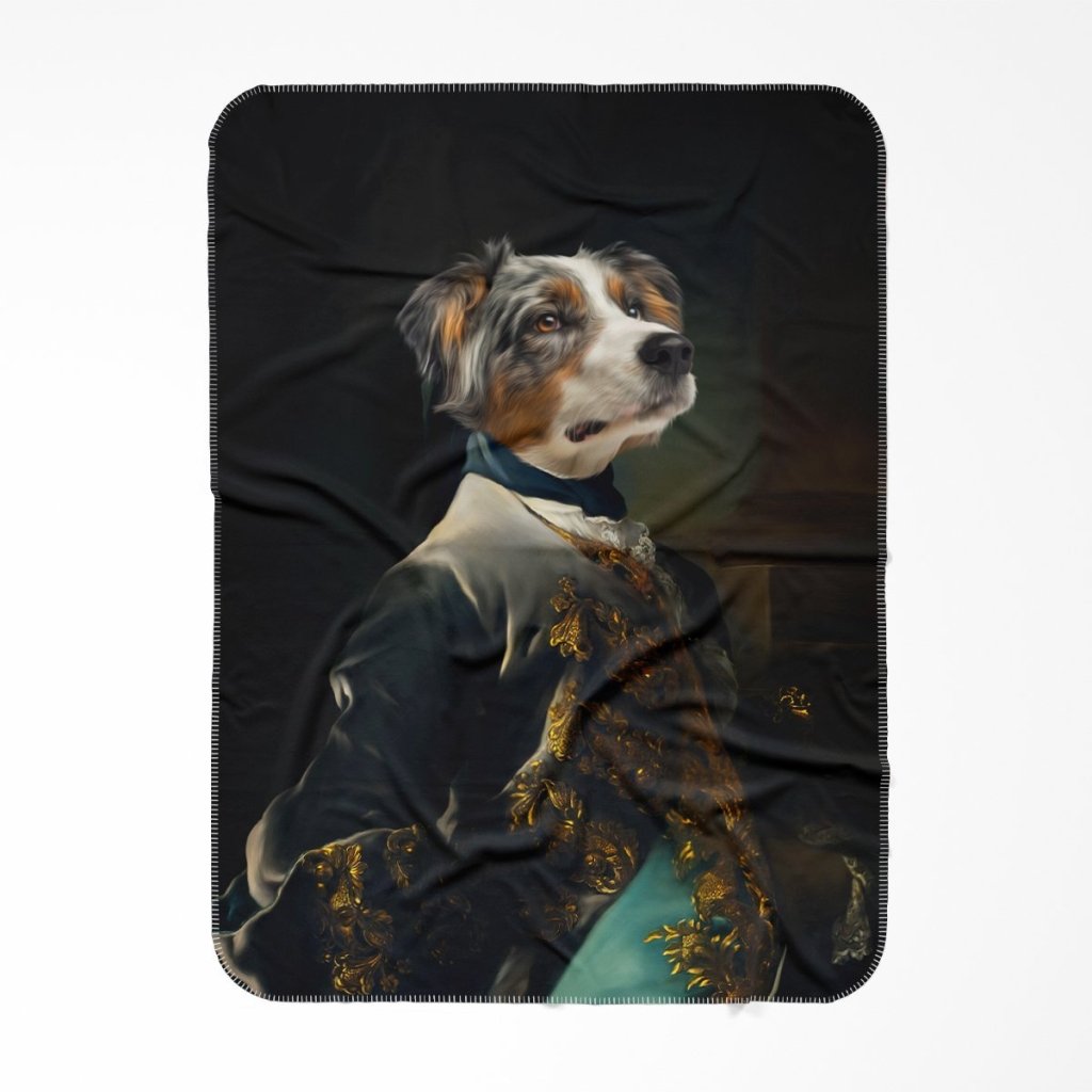 The Aristocrat: Custom Pet Blanket - Paw & Glory - Dog Portraits - Pet Portraits
