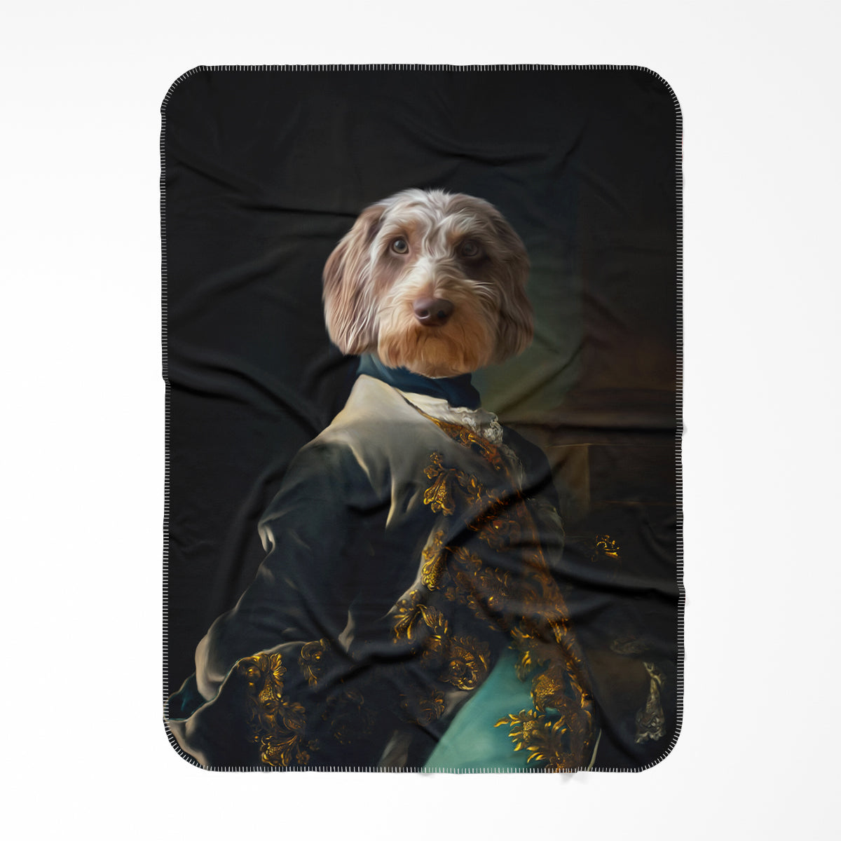 Pet Portraits | The Aristocrat: Custom Pet Blanket | Paw & Glory