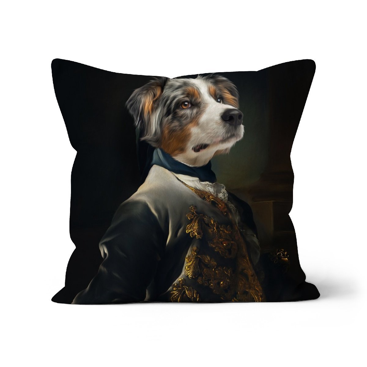 Pet Portraits | The Aristocrat: Custom Pet Pillow | Paw & Glory