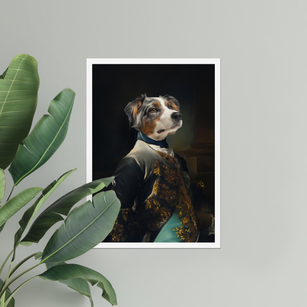 Pet Portraits | The Aristocrat: Custom Pet Poster | Paw & Glory