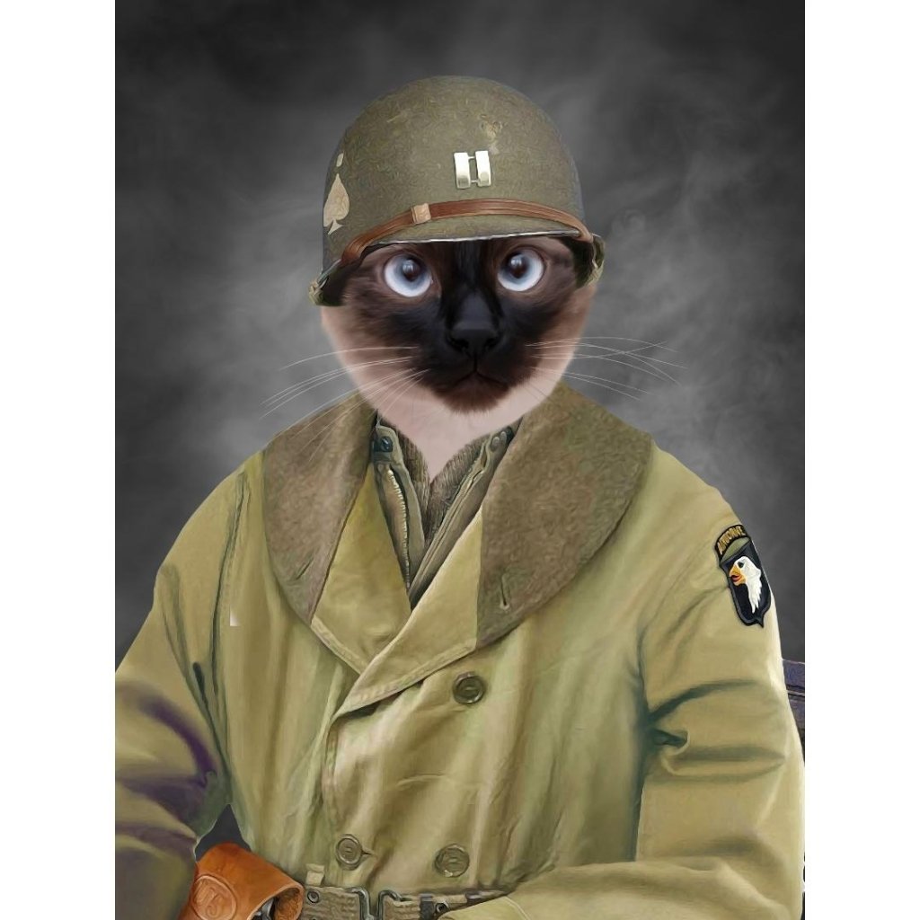 Pet Portraits | The Army Coat Mackinaw: Custom Digital Download Pet Portrait | Paw & Glory