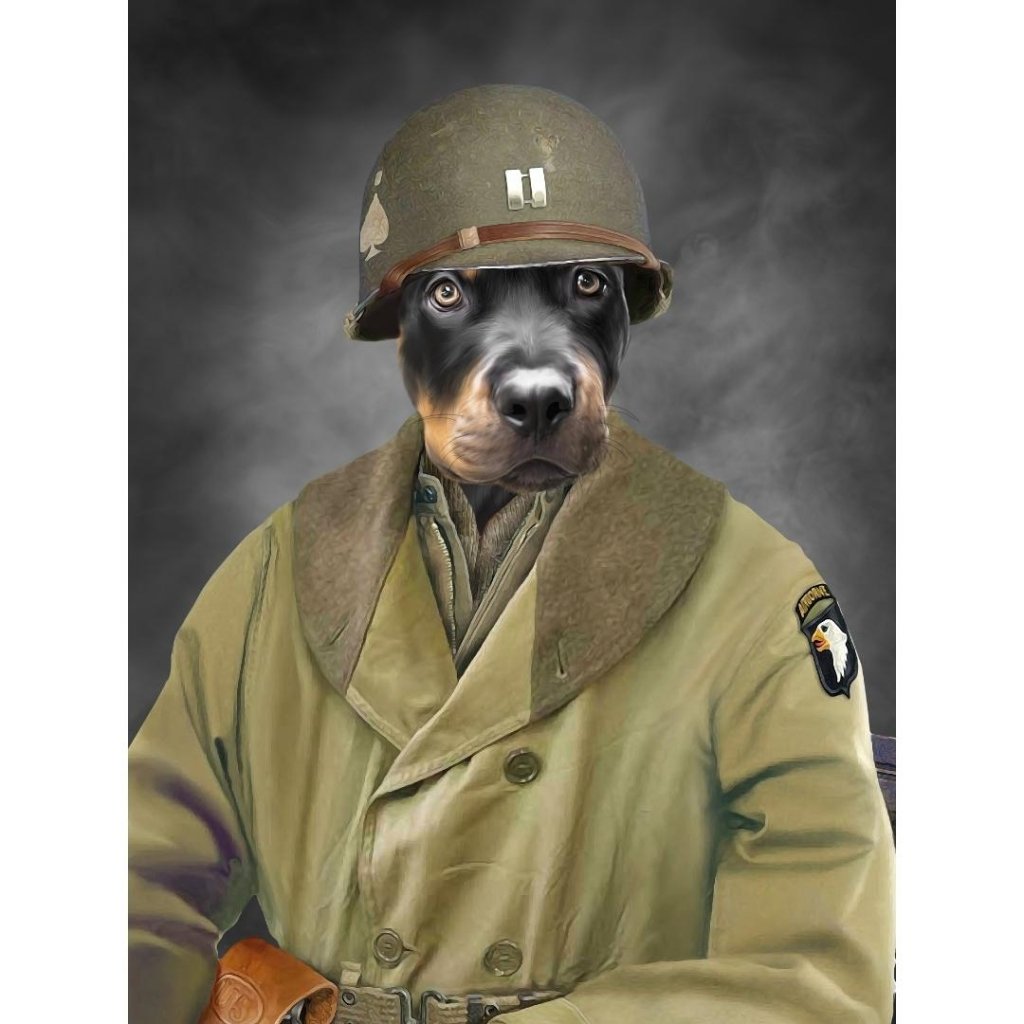 Pet Portraits | The Army Coat Mackinaw: Custom Digital Download Pet Portrait | Paw & Glory