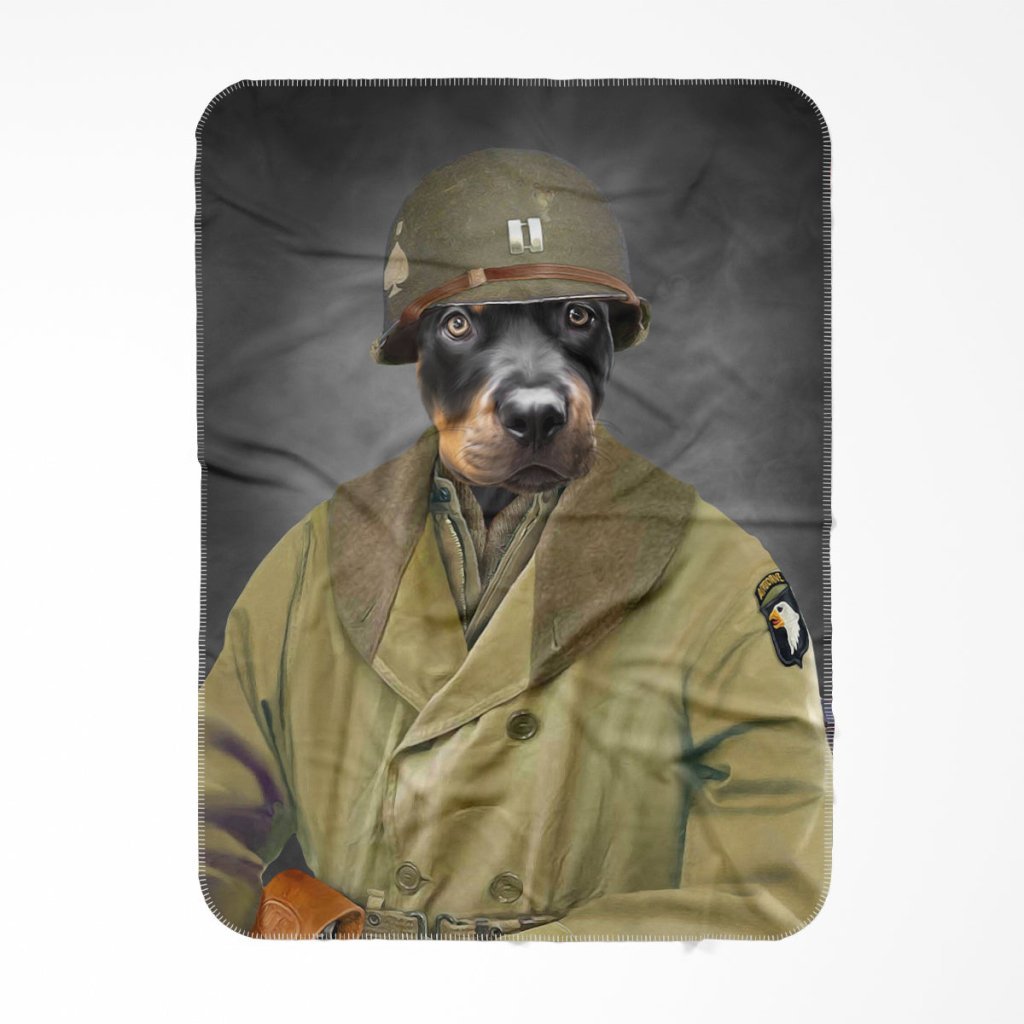 Pet Portraits | The Army Coat Mackinaw: Custom Pet Blanket | Paw & Glory
