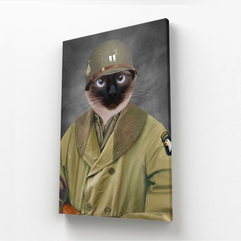 Pet Portraits | The Army Coat Mackinaw: Custom Pet Canvas | Paw & Glory