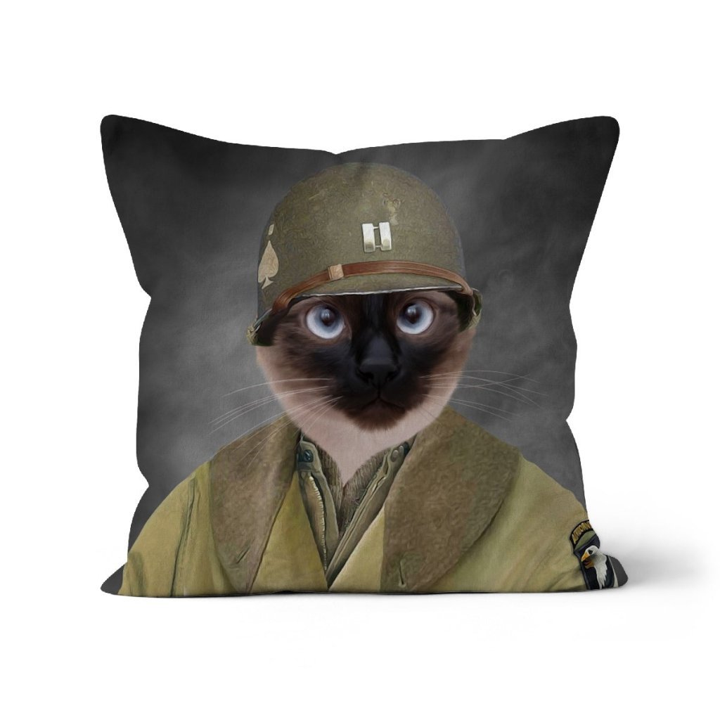 Pet Portraits | The Army Coat Mackinaw: Custom Pet Pillow | Paw & Glory
