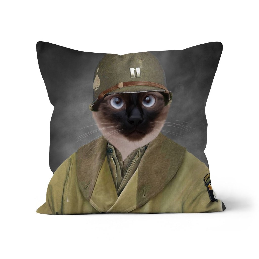 Pet Portraits | The Army Coat Mackinaw: Custom Pet Pillow | Paw & Glory