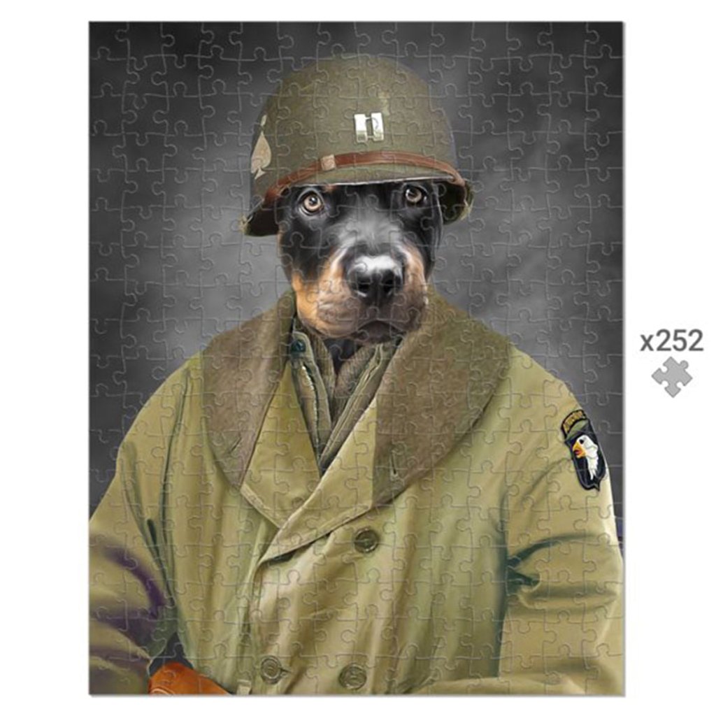 Pet Portraits | The Army Coat Mackinaw: Custom Pet Puzzle | Paw & Glory