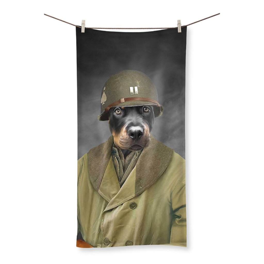 Pet Portraits | The Army Coat Mackinaw: Custom Pet Towel | Paw & Glory