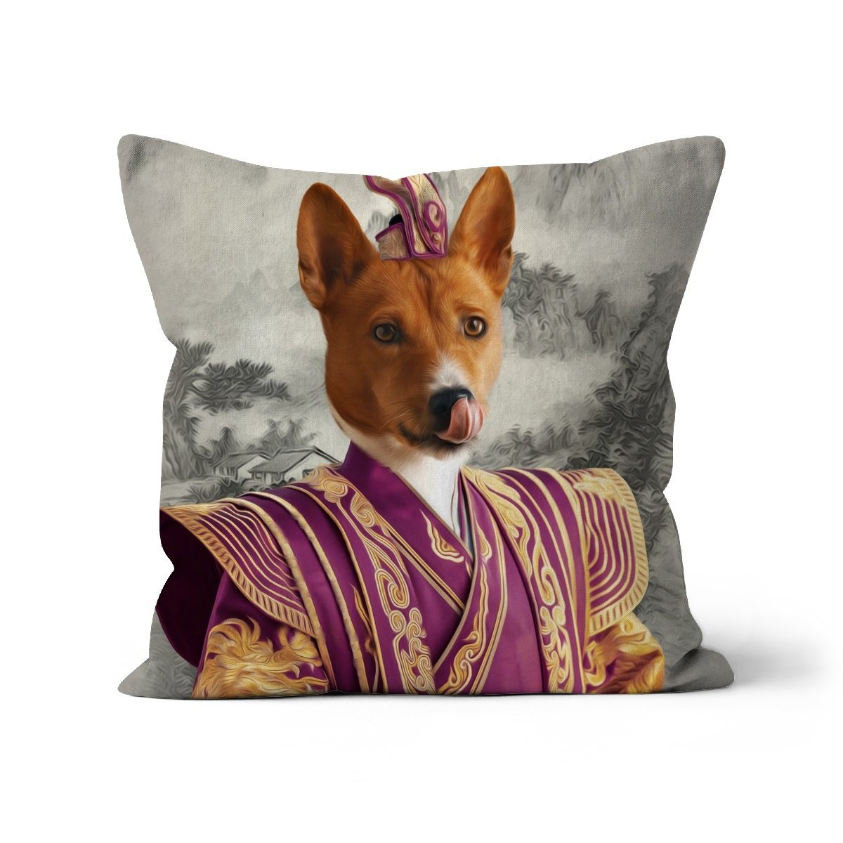 Pet Portraits | The Asian Emperor: Custom Pet Pillow | Paw & Glory