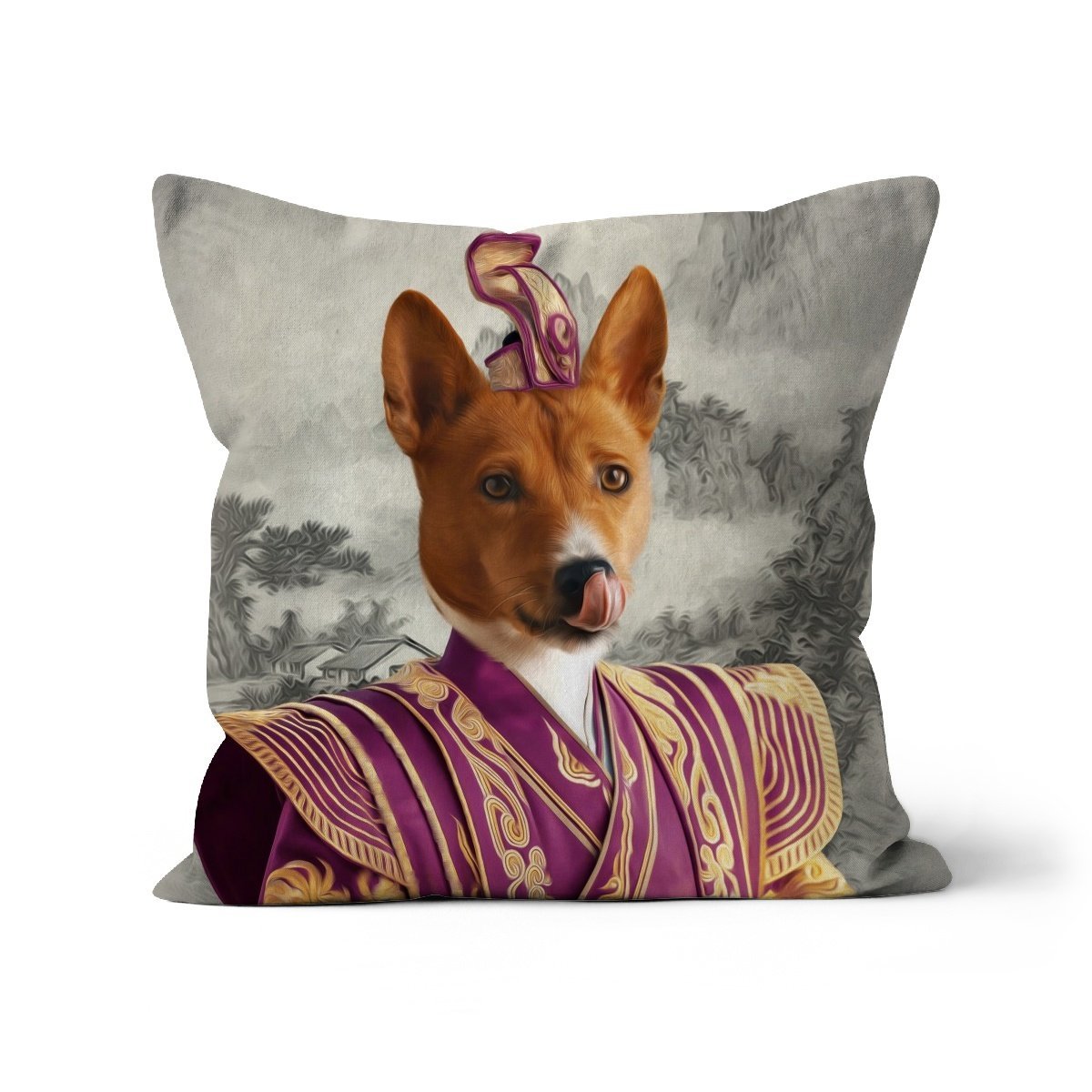 Pet Portraits | The Asian Emperor: Custom Pet Pillow | Paw & Glory
