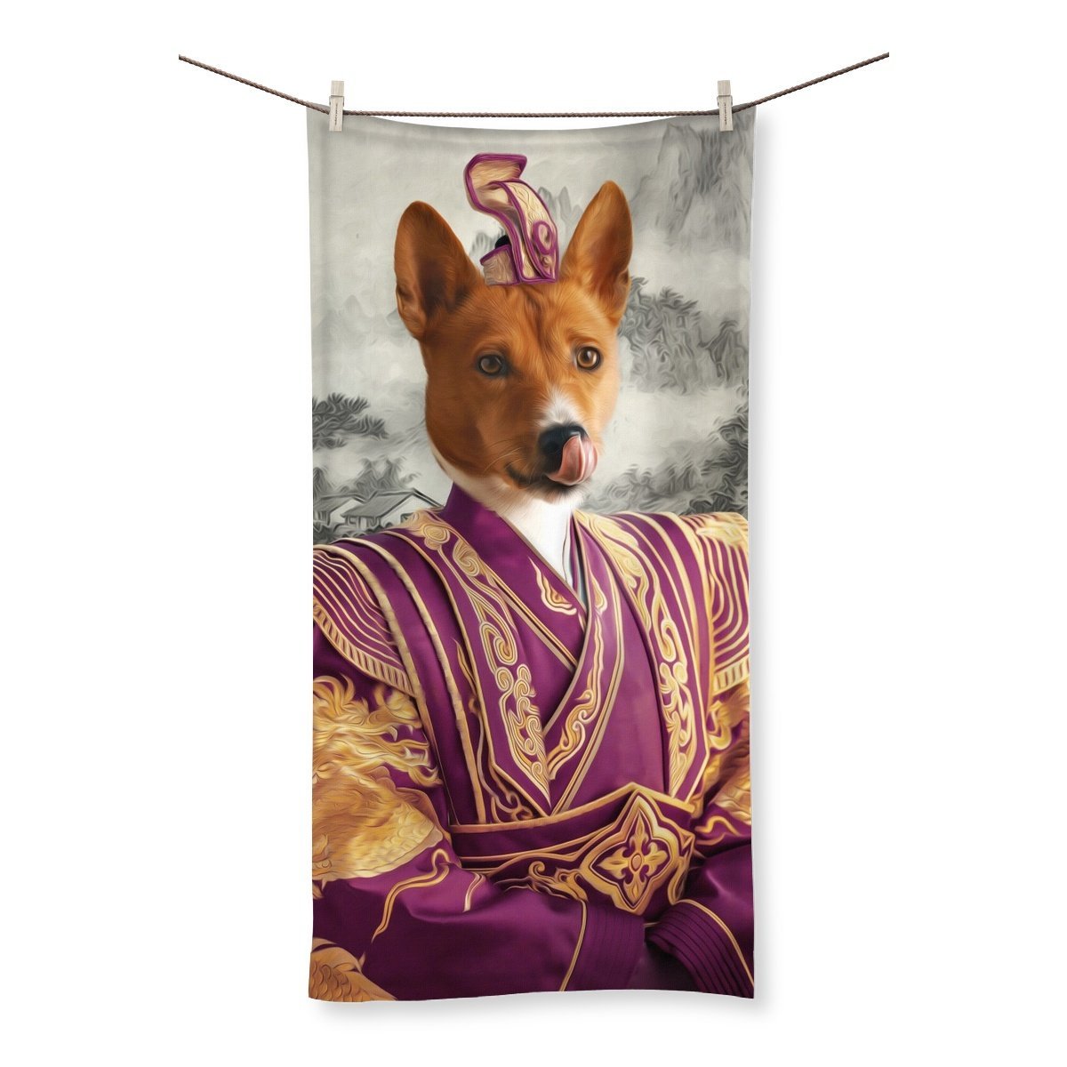 Pet Portraits | The Asian Emperor: Custom Pet Towel | Paw & Glory