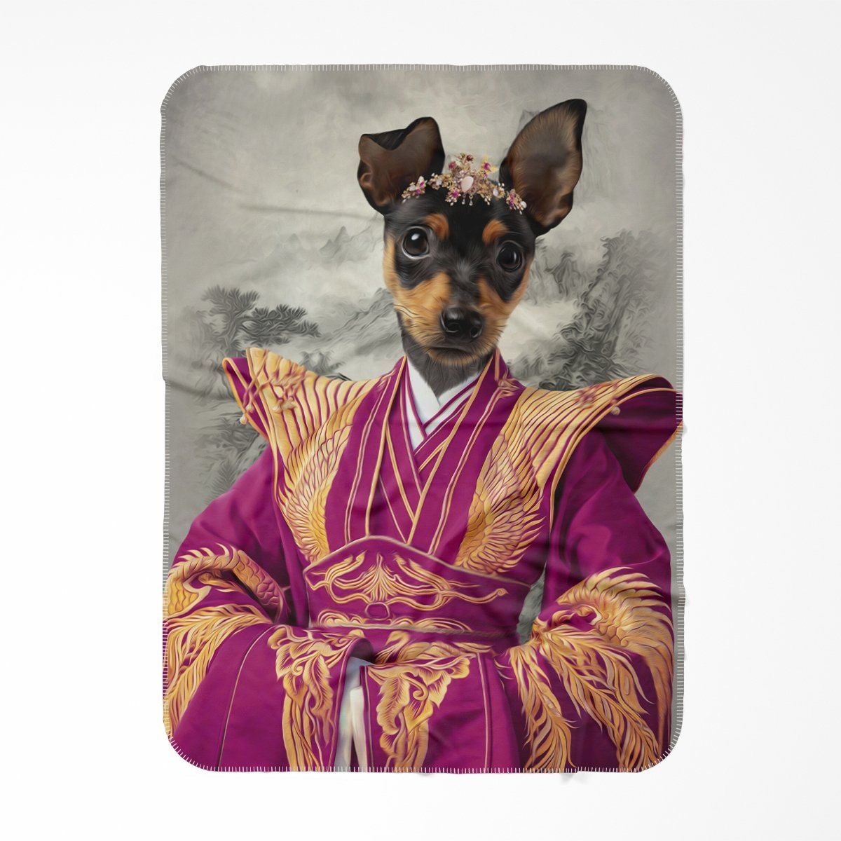 The Asian Empress: Custom Pet Blanket - Paw & Glory - Dog Portraits - Pet Portraits