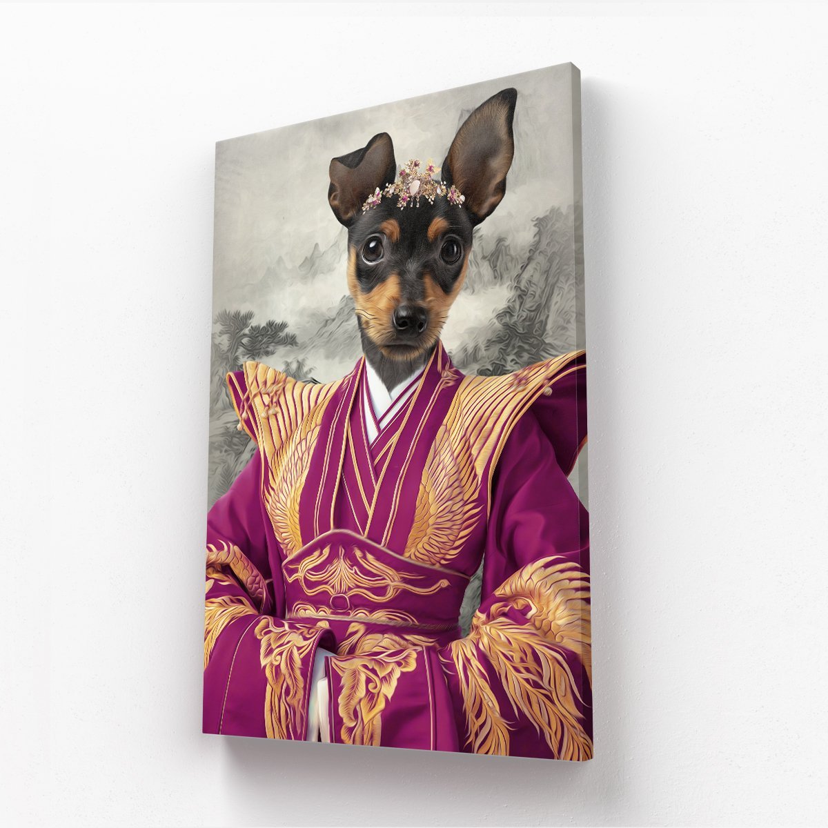 The Asian Empress: Custom Pet Canvas - Paw & Glory - Dog Portraits - Pet Portraits