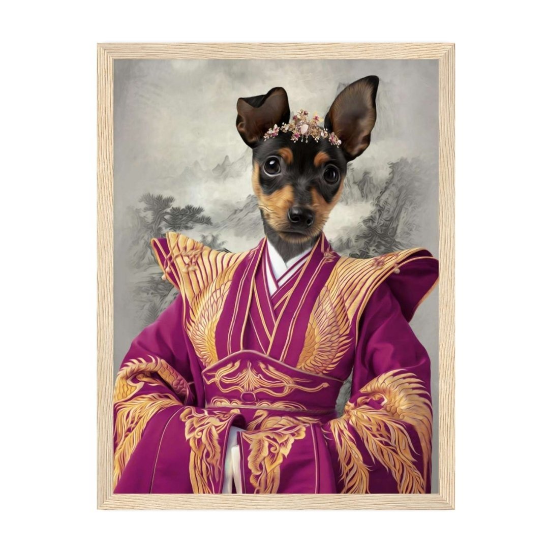 The Asian Empress: Custom Pet Portrait - Paw & Glory - Dog Portraits - Pet Portraits