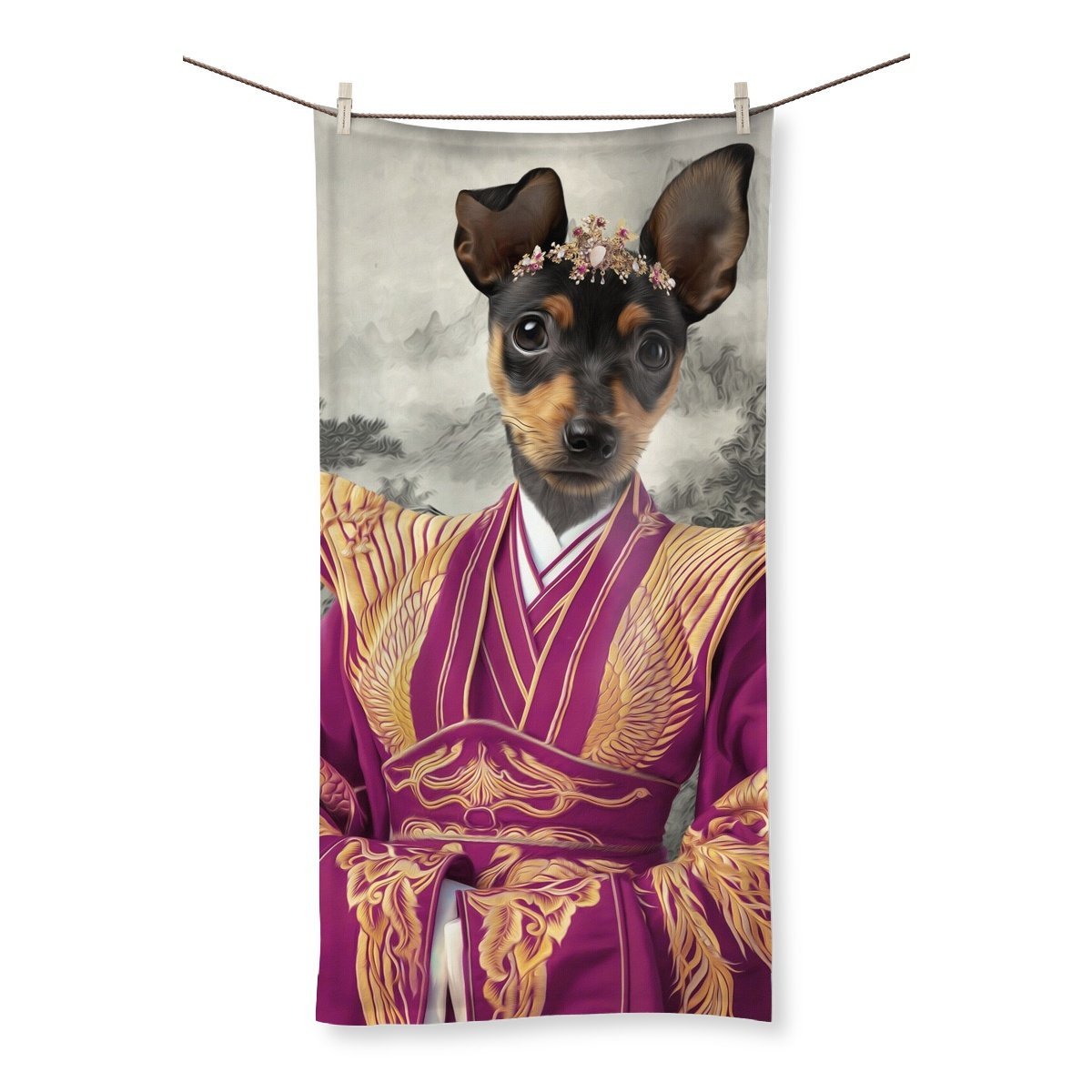 Pet Portraits | The Asian Empress: Custom Pet Towel | Paw & Glory