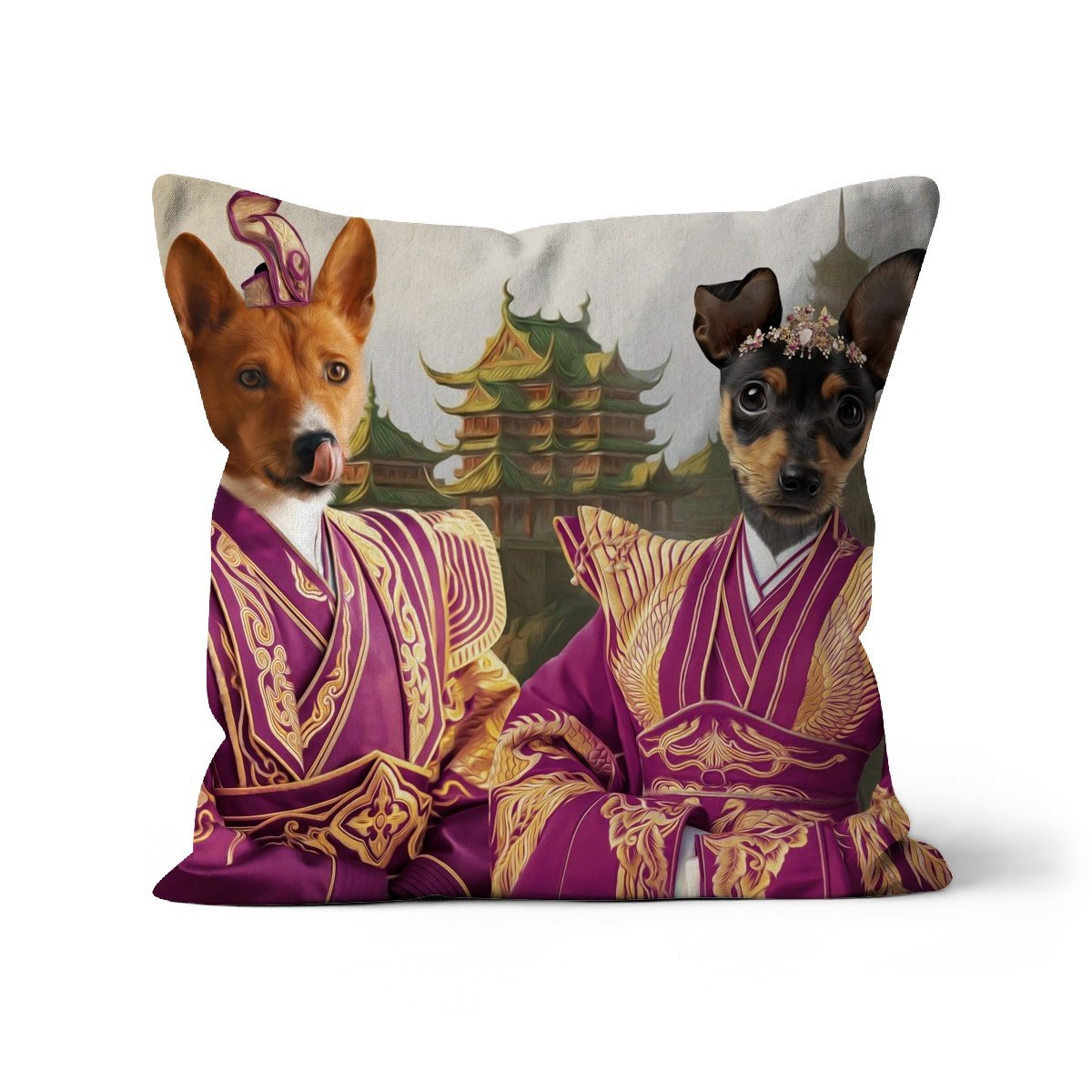 Pet Portraits | The Asian Rulers: Custom Pet Pillow | Paw & Glory
