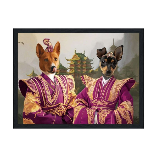 The Asian Rulers: Custom Pet Portrait | framed pet portrait | Paw & Glory