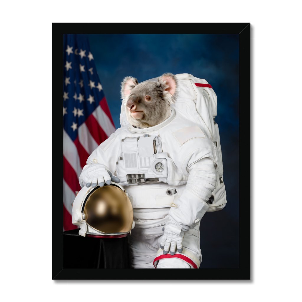 Pet Portraits | The Astronaut: Animal Art Framed Portrait | Paw & Glory