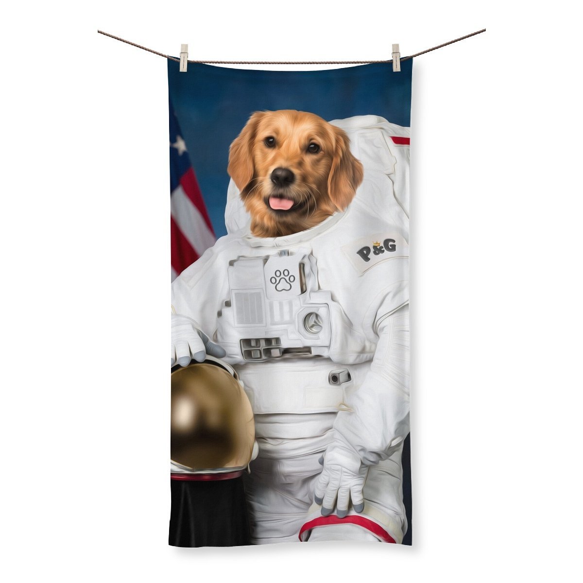 Pet Portraits | The Astronaut: Custom Pet Towel | Paw & Glory
