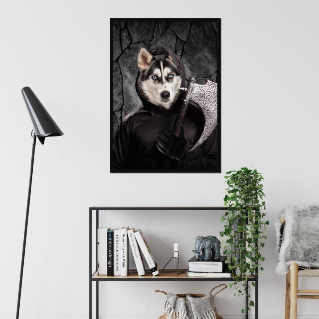 Pet Portraits | The Bark Reaper: Custom Pet Portrait | Paw & Glory