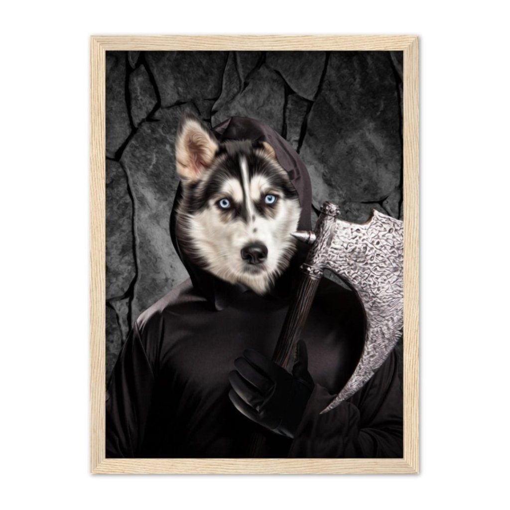 Pet Portraits | The Bark Reaper: Custom Pet Portrait | Paw & Glory