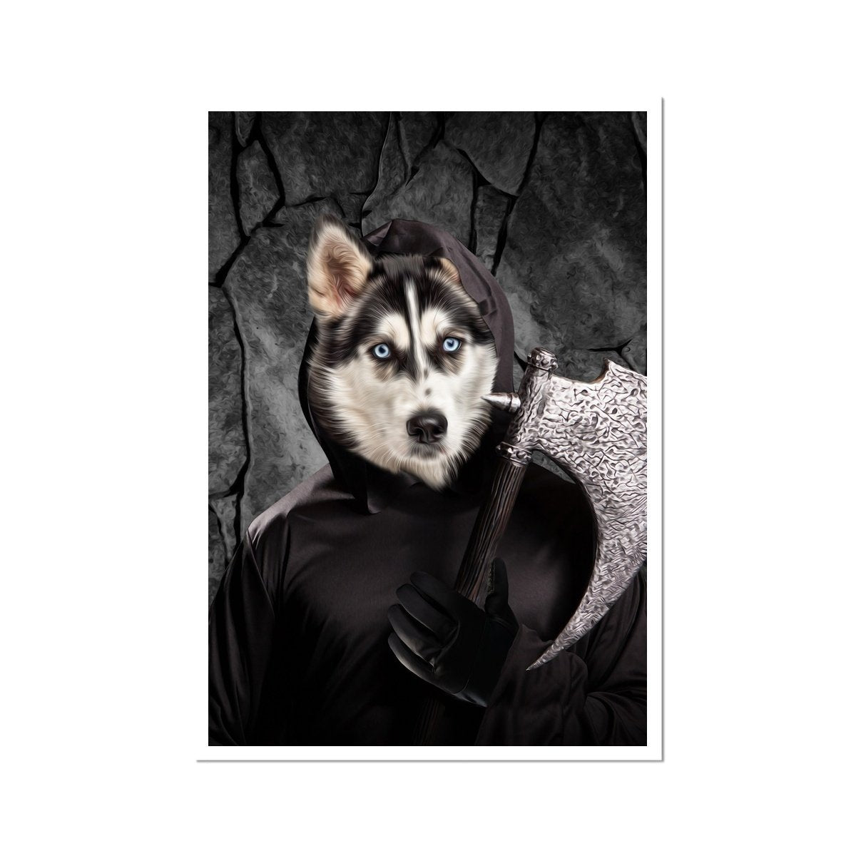 Pet Portraits | The Bark Reaper: Custom Pet Poster | Paw & Glory