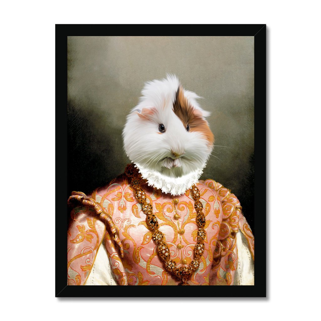 Pet Portraits | The Baroness: Animal Art Framed Portrait | Paw & Glory