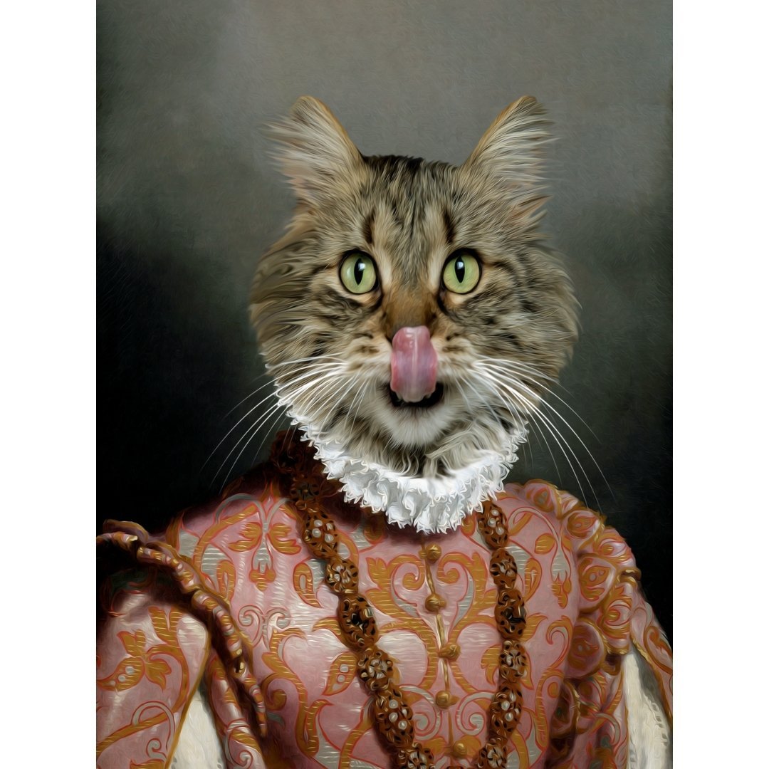 Pet Portraits | The Baroness: Custom Digital Download Pet Portrait | Paw & Glory