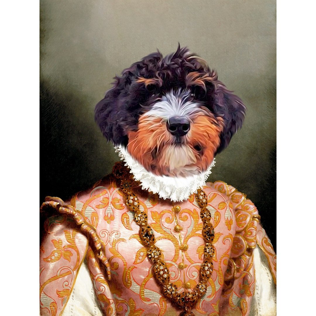 Pet Portraits | The Baroness: Custom Digital Download Pet Portrait | Paw & Glory