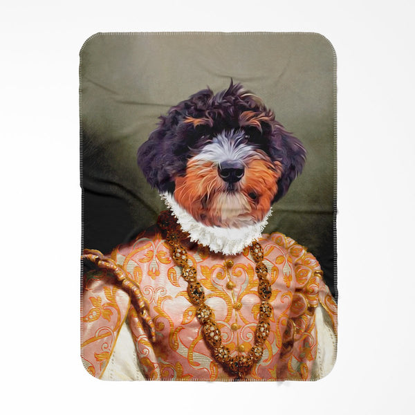 The Baroness: Custom Pet Blanket | royal pet portrait | Paw & Glory