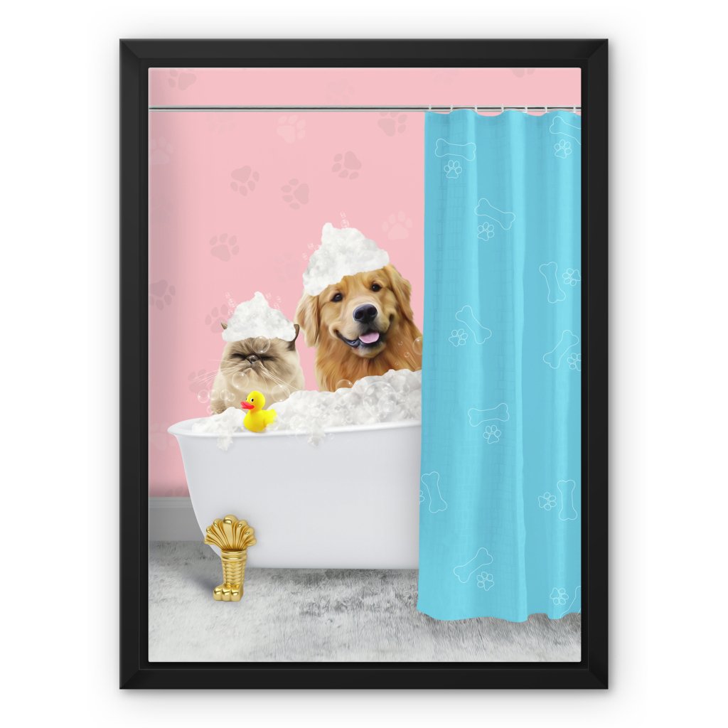 Pet Portraits | The Bath Tub: Custom 2 Pet Canvas | Paw & Glory