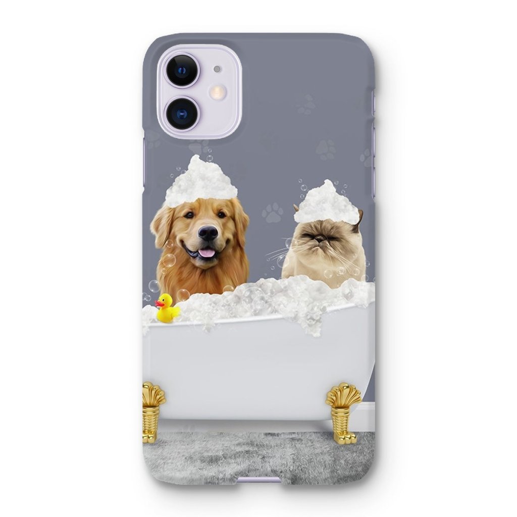 Pet Portraits | The Bath Tub: Custom 2 Pet Snap Phone Case | Paw & Glory