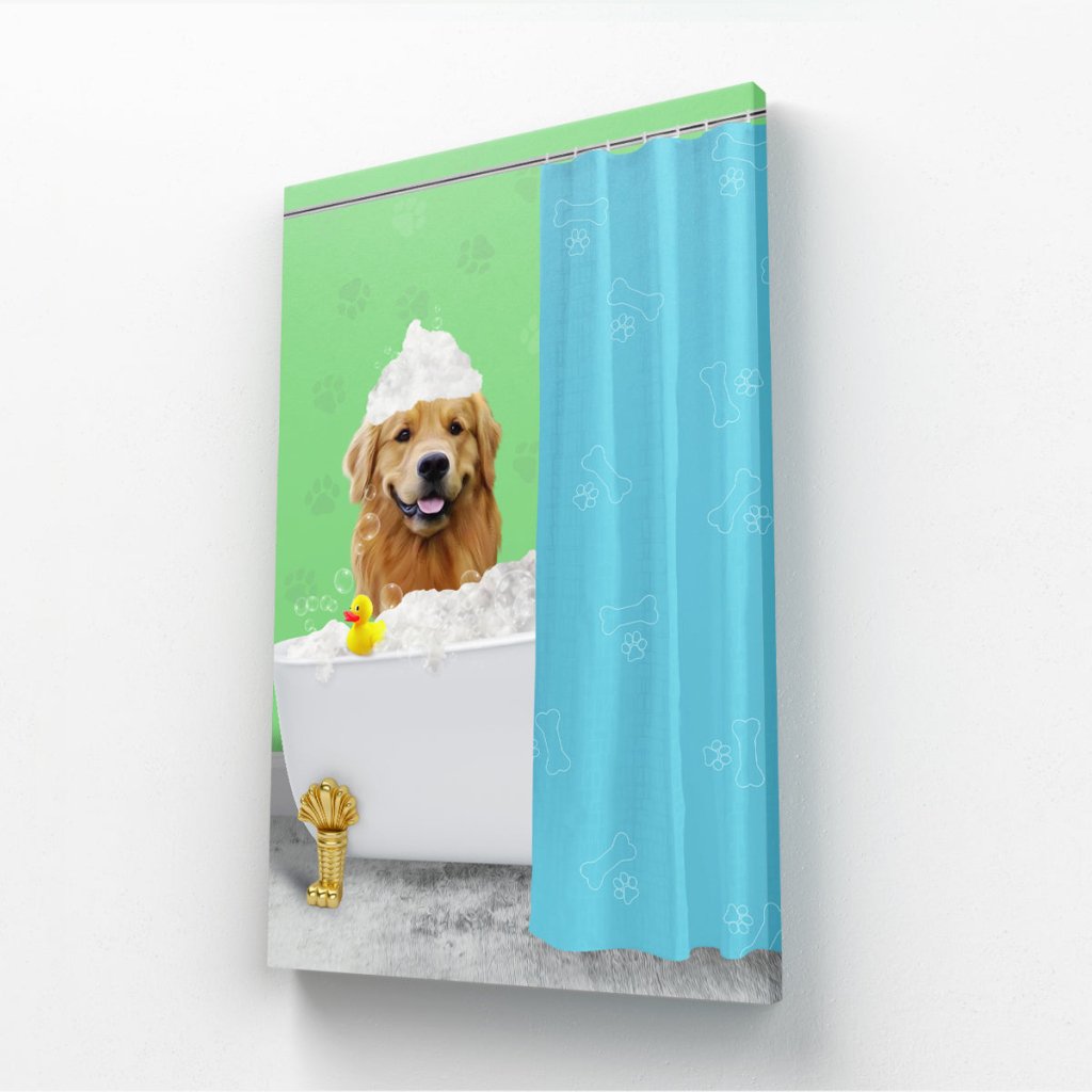 Pet Portraits | The Bath Tub: Custom Pet Canvas | Paw & Glory