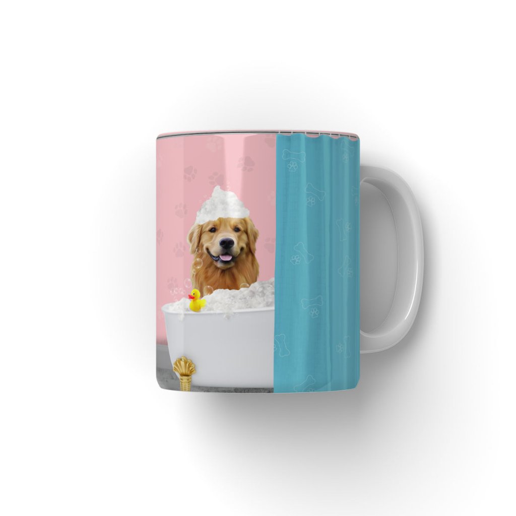 The Bath Tub: Custom Pet Coffee Mug - Paw & Glory - Dog Portraits - Pet Portraits