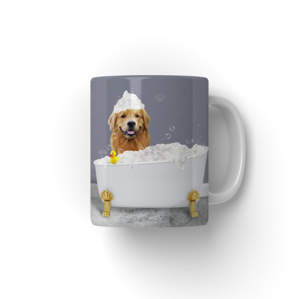 Pet Portraits | The Bath Tub: Custom Pet Coffee Mug | Paw & Glory