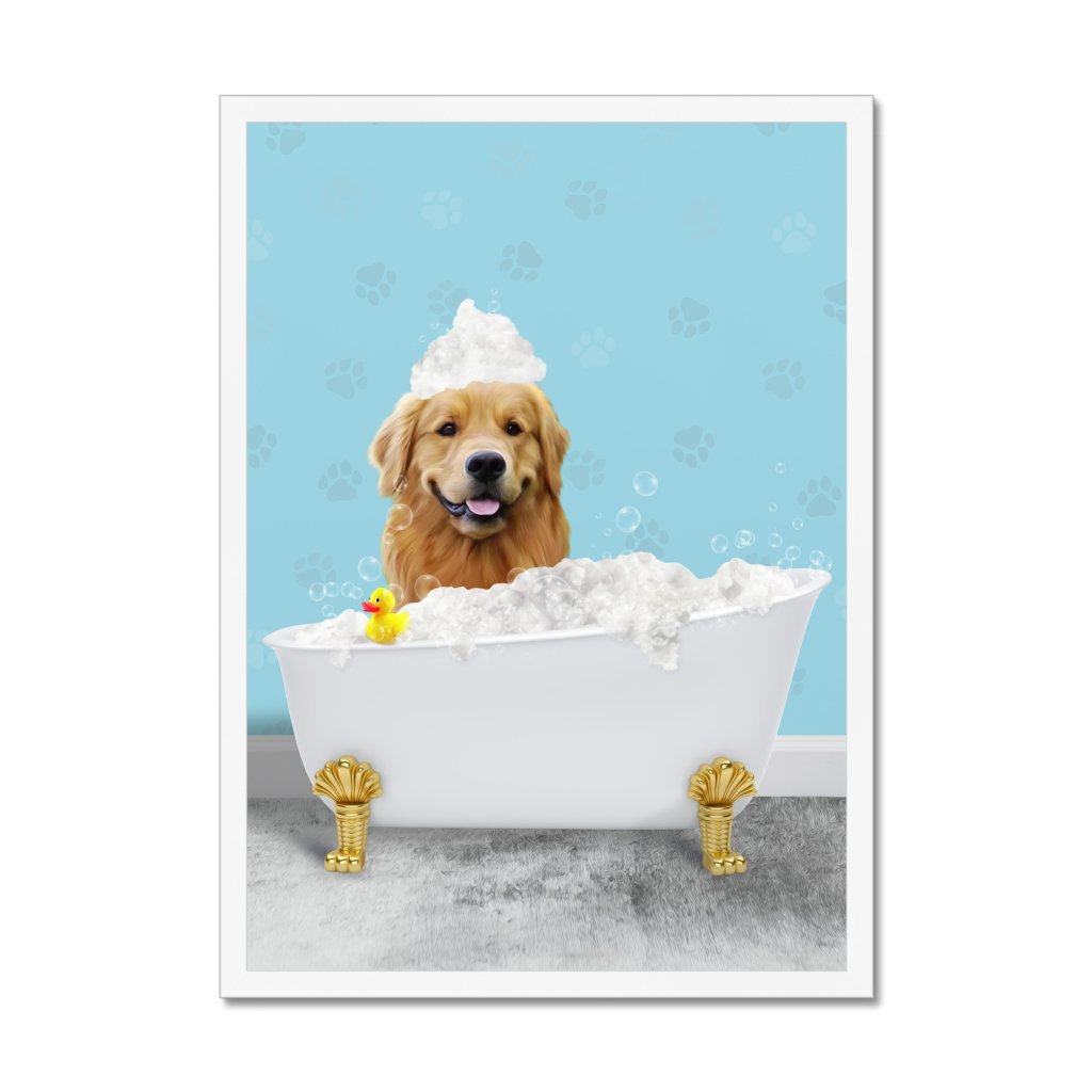 The Bath Tub: Custom Pet Portrait - Paw & Glory - Dog Portraits - Pet Portraits