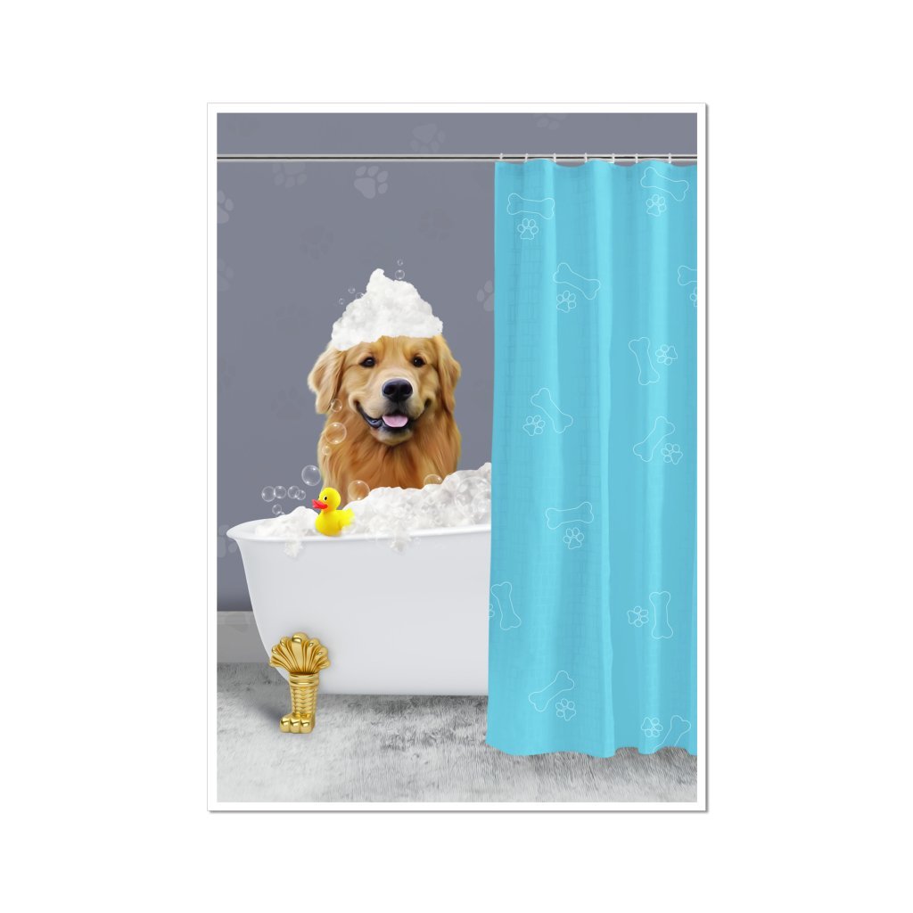 The Bath Tub: Custom Pet Portrait - Paw & Glory - Dog Portraits - Pet Portraits