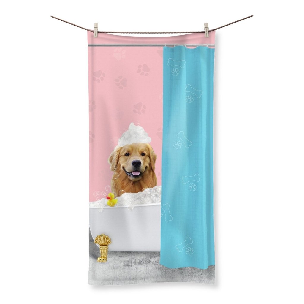 Pet Portraits | The Bath Tub: Custom Pet Towel | Paw & Glory