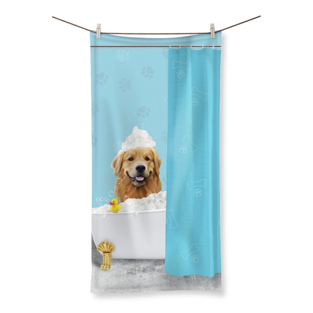 Pet Portraits | The Bath Tub: Custom Pet Towel | Paw & Glory