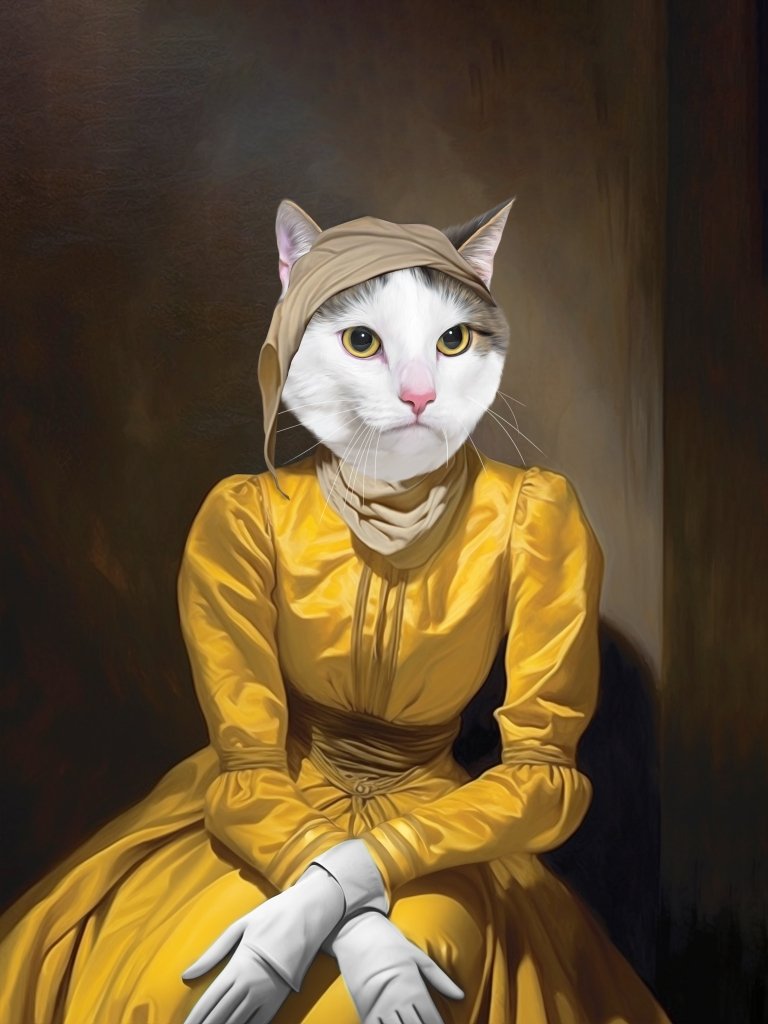 Pet Portraits | The Beauty Belle: Custom Digital Download Pet Portrait | Paw & Glory