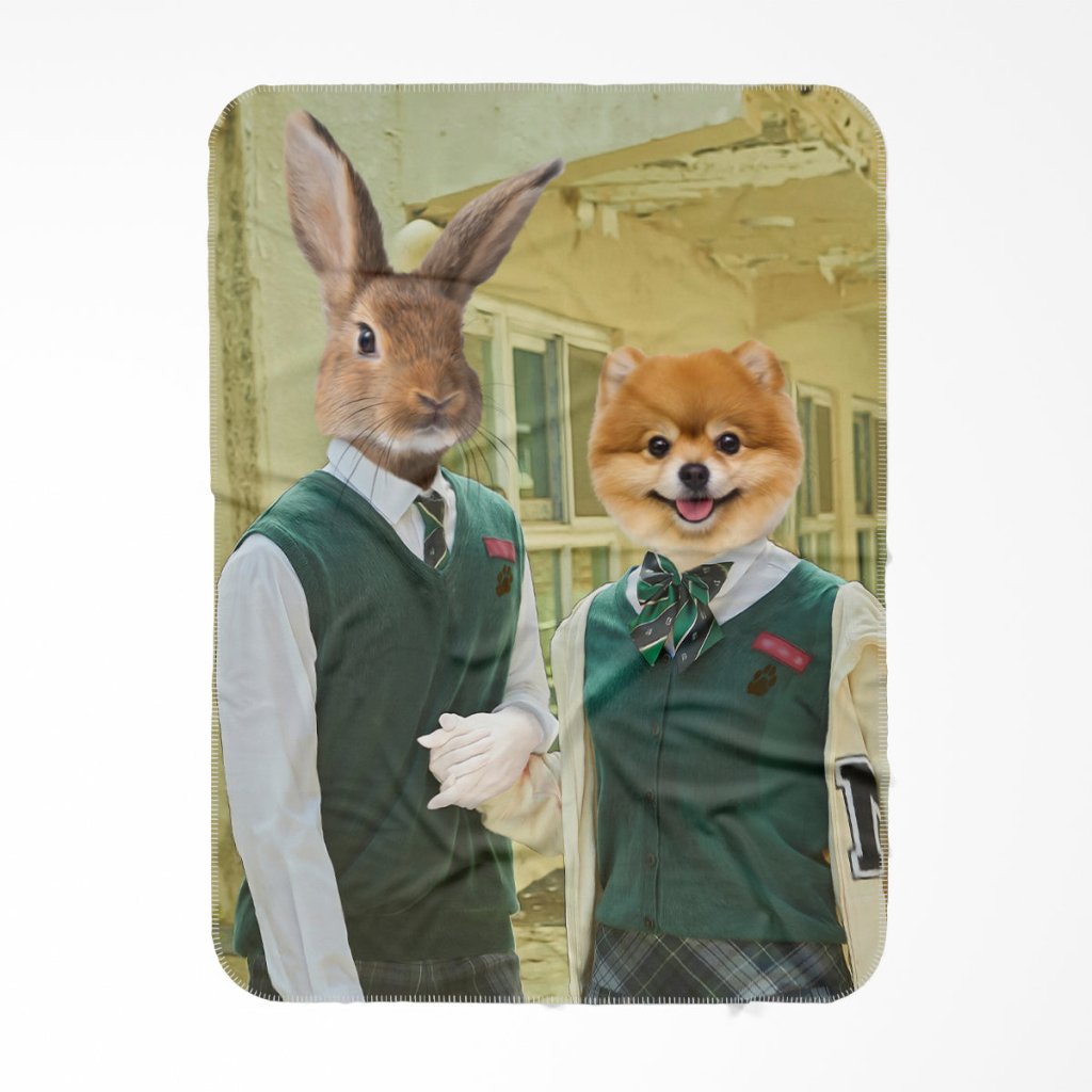 Pet Portraits | The Best Friends (All Of Us Are Dead Inspired): Custom Pet Blanket | Paw & Glory