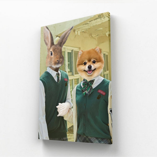School Survivor Crew Custom Pet Canvas | Custom Pet Portrait Canvas | Paw & Glory