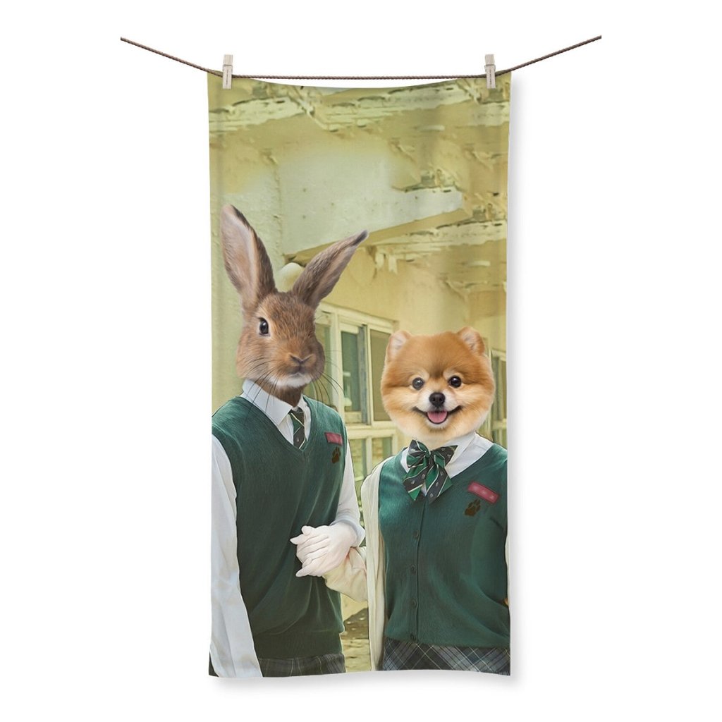 School Survivor Crew Custom Pet Towel | Custom Pet Portrait | Paw & Glory