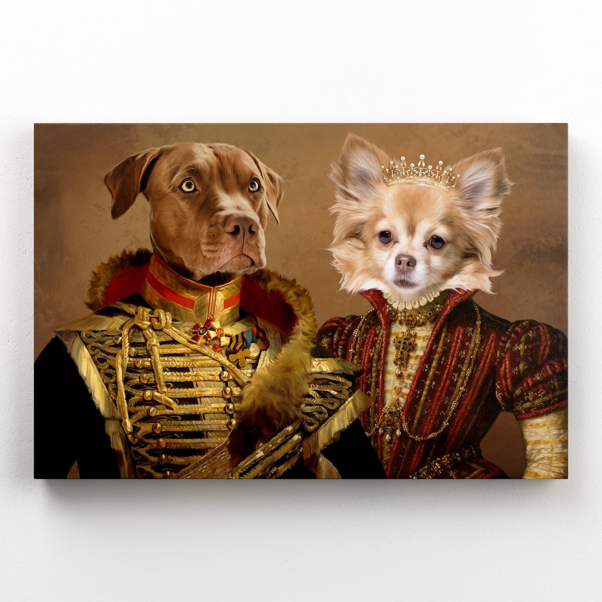 The Betrothed: Custom Pet Canvas - Paw & Glory - Dog Portraits - Pet Portraits