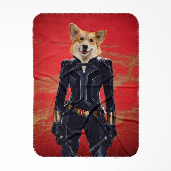 The Black Widow: Custom Pet Blanket - Paw & Glory - Dog Portraits - Pet Portraits