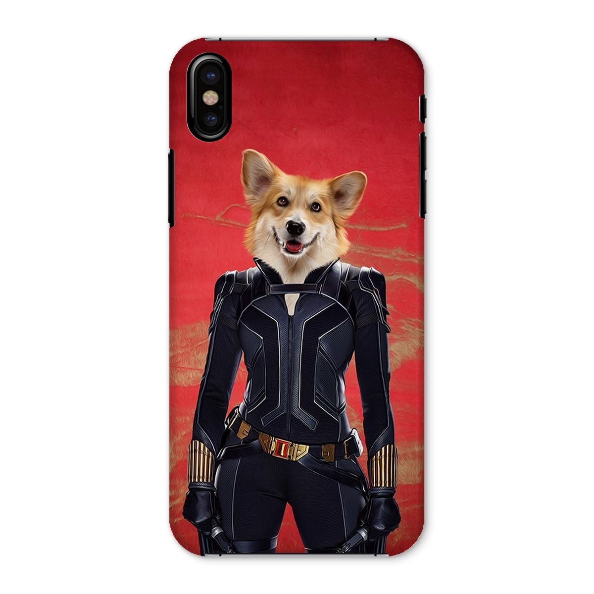 The Black Widow: Custom Pet Phone Case - Paw & Glory - Dog Portraits - Pet Portraits