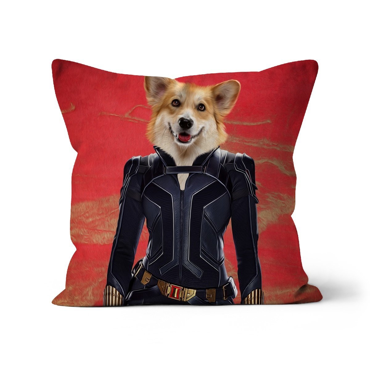 The Black Widow: Custom Pet Pillow - Paw & Glory - Dog Portraits - Pet Portraits