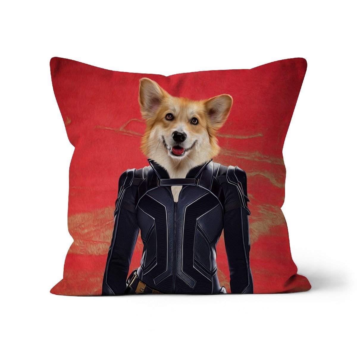 Pet Portraits | The Black Widow: Custom Pet Pillow | Paw & Glory